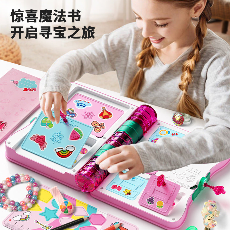 Treasure Box Magic Book Children's DIY Multifunctional Blind Box Toy Pretend Play Girl Stationery Birthday Gift Educational