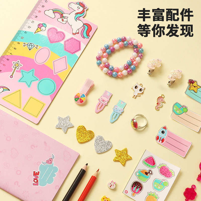 Treasure Box Magic Book Children's DIY Multifunctional Blind Box Toy Pretend Play Girl Stationery Birthday Gift Educational