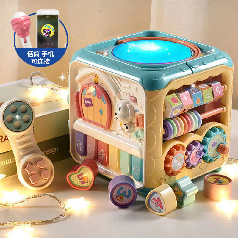 New Baby Clap Drum Toy Puzzle Early Education Hexahedron Clap Drum 0-36 Years Old Baby Enlightenment Toy
