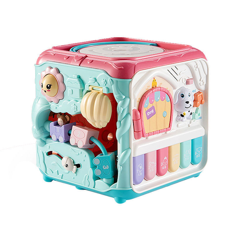 New Baby Clap Drum Toy Puzzle Early Education Hexahedron Clap Drum 0-36 Years Old Baby Enlightenment Toy