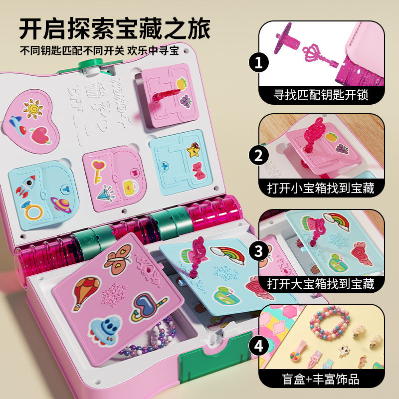 Treasure Box Magic Book Children's DIY Multifunctional Blind Box Toy Pretend Play Girl Stationery Birthday Gift Educational