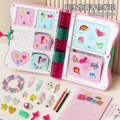 Treasure Box Magic Book Children's DIY Multifunctional Blind Box Toy Pretend Play Girl Stationery Birthday Gift Educational